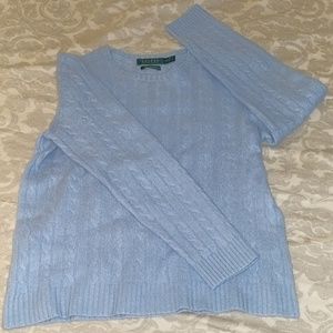 Cashmere Cable Knit Sweater Petite Large